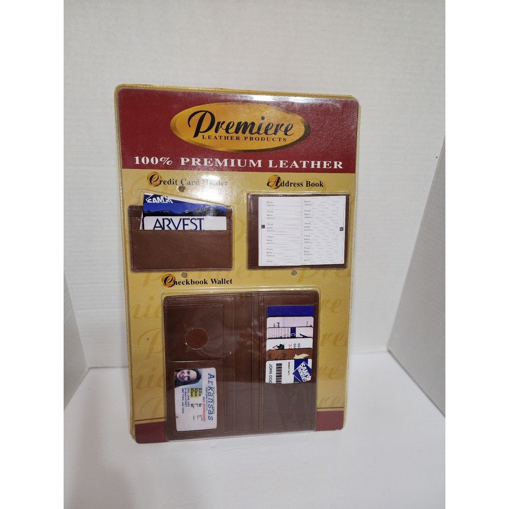 New Vintage Premiere Leather Products Wallet address book set Sam's Club